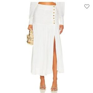 Karina Grimaldi Bette Midi Skirt in White Size XS